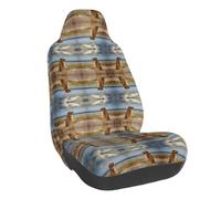 Vcroofdhxz Golden Retriever - Coprisedili per auto, elasticizzati, universali, con design stampato, facile installazione e protezione per auto, SUV, camion e altro ancora