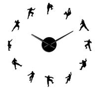 VCS Arrampicata su roccia decorazione artistica grande orologio da parete sport estremi bouldering orologio da parete gigante senza cornice orologio da arrampicata su roccia-90CM,nero