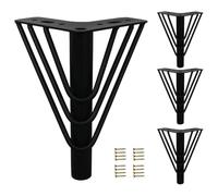 VCSZYAFX Gambe for mobili sostitutive in metallo da 8 pezzi/6 pollici, tetto triangolare for carichi pesanti, adatto for divani per mobili, divani, tavoli(Black-6inch-4PCS)