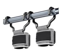 VCSZYAFX Impugnature a Gancio for Sollevamento Pesi con Fasce for Polsi, Cinghia for Barra Manuale, Guanti da Palestra for trazioni e Fitness Adatto all'allenamento di Forza(Grey)