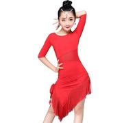 VCSZYAFX Modulo di valutazione for la pratica delle competizioni costumi da ballo latino a maniche corte Adatto per abiti da ballo latino(Black,120)