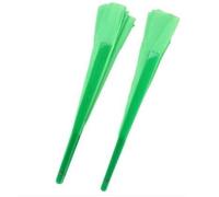 VCSZYAFX Ventre Danza Ventaglio 2 PCS Plastic Ribs Tessuto Belly Dance Mulan Fan 16 "(41 cm)(Green,2pcs Right Hand)