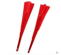 VCSZYAFX Ventre Danza Ventaglio 2 PCS Plastic Ribs Tessuto Belly Dance Mulan Fan 16 "(41 cm)(Red,2pcs Right Hand)