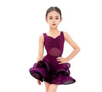 VCSZYAFX Vestito da ballo latino professionale for ragazze, tango, salsa, samba, sala, spettacoli, costumi Adatto per abiti da ballo latino(150cm)
