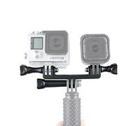 Vcufflinks Adattatore doppio doppio per GoPro Hero 9/8/7/(2018)/6/5 Nero, Sessione 5/4, Hero 3+, DJI Osmo Action, AKASO/Campark/YI Action Camera