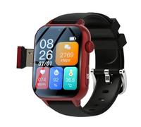 VCYEX Intelligente Con Rilevamento Delle, Con Localizzazione GPS Cadute Bracciale SOS Anziani Salvavita, Smartwatch, Adatto A Persone Con DemenzaRed,1.96 * 1.57 inch
