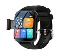 VCYEX Intelligente Con Rilevamento Delle, Con Localizzazione GPS Cadute Bracciale SOS Anziani Salvavita, Smartwatch, Adatto A Persone Con DemenzaBlack,1.96 * 1.57 inch