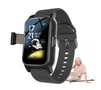 VCYEX Orologio Di Protezione Per Anziani, Localizzazione GPS Per Anziani, Notifica Di Caduta, Tasto SOS Smartwatch, Smart Adatto A Persone Con DemenzaBlack,1.25 * 0.57 * 2.22inch