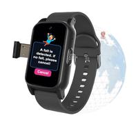 VCYEX Orologio Intelligente Per Anziani, Con Rilevamento Delle Cadute, Con Videochiamata HD E GPS Tracker E Chiamate SOS, Demenza, Alzheimer, SmartwatchBlack,1.25 * 0.57 * 2.22inch
