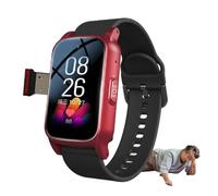 VCYEX Orologio Intelligente Per Anziani, Pulsante SOS, GPS E Perimetro Di Sicurezza, Chiamate/videochiamate, Bracciale Salvavita Anziani Adatto A Persone Con DemenzaRed,1.25 * 0.57 * 2.22inch