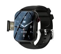 VCYEX Orologio Salvavita Per Anziani, Con Rilevamento Delle Cadute, Videochiamata HD E GPS Chiamate SOS, Per Alzheimer Smartwatch Da Polso Per AnzianiBlack,1.96 * 1.57.0.47inch