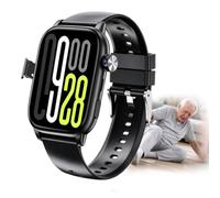 VCYEX Smartwatch con Rilevamento Cadute, Orologio Anziani con SOS e GPS Black,4.9 * 3.9 * 1.4cm
