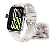 VCYEX Smartwatch con Rilevamento Cadute, Orologio Anziani con SOS e GPS White,4.9 * 3.9 * 1.4cm