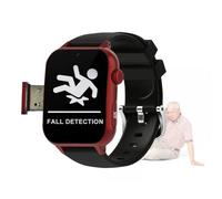 VCYEX Smartwatch, Orologio Intelligente Con Rilevamento Delle Cadute, Più Lingue E Avviso SOS, Videochiamata HD, Orologi Per Genitori AnzianiRed,1.96 * 1.57 * 0.47inch