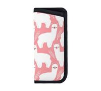 VCzsdff Alpaca Llama Stampato Occhiali Morbido Sacchetto Compatto Sottile Portatile Occhiali Custodia Anti-Graffio Custodia Per Occhiali Da Lettura E Piccoli Occhiali Da Sole, Nero , M
