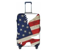 VCzsdff American Aquila e Bandiera Stampa Dei Bagagli Lavabile Valigie Protector Anti Graffio Copertura Della Valigia Adatto Per Bagagli Da 45 A 81 Pollici, bianco, L