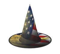 VCzsdff American Eagle Stampa Cosplay Oxford Panno Cappello di Halloween per feste di Halloween, Leggero 33 Pollici Alto Cappello Strega