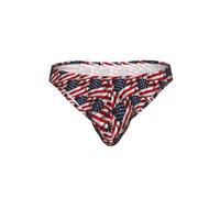 VCzsdff American Flag1 - Slip da bikini da uomo stampati, mutandine con sacchetto di rigonfiamento, biancheria intima sexy comoda da uomo, Nero , XXL