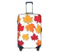 VCzsdff Autunno Foglie Stampa Dei Bagagli Copertura Lavabile Valigia Protector Anti Graffio Copertura Della Valigia Adatto 18 a 32 Pollici Bagagli, bianco, L
