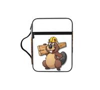 VCzsdff Beaver che lavora la borsa di immagazzinaggio stampata delle scritture, supporto resistente all'acqua della cancelleria, caso di studio di culto della chiesa