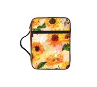 VCzsdff Bella borsa di immagazzinaggio della scrittura stampata del girasole, supporto resistente all'acqua della cancelleria, caso di studio di culto della chiesa