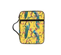 VCzsdff Bella borsa di immagazzinaggio della scrittura stampata del pavone, supporto resistente all'acqua della cancelleria, caso di studio di culto della chiesa