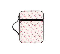 VCzsdff Bella dolce ciliegia rossa stampata Scripture Storage Bag, Water Resistant Stationery Holder, Church Worship Study Case