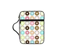 VCzsdff Bella torta di fiore stampato Scripture Storage Bag, Water Resistant Stationery Holder, Church Worship Study Case