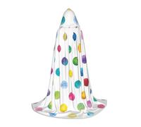 VCzsdff Blu Polka Dot Pattern Gothic Medievale Mantello Con Cappuccio Per Adolescenti Cosplay Costume Rinascimentale Fiera Palcoscenico Teatro Robe