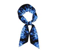 VCzsdff Blue Fire, sciarpa da donna in 100% raso, accessorio alla moda come sciarpa, foulard, traspirante, morbida