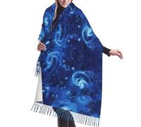 VCzsdff Blue Universe Space Galaxy Stampa Sciarpe Alla Moda Autunno Inverno Sciarpe Scialli Di Natale E Involucri Per Le Donne Per Tutte Le Stagioni Regalo