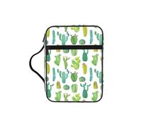 VCzsdff Borsa di immagazzinaggio della Scrittura stampata del cactus, supporto resistente all'acqua della cancelleria, caso di studio di culto della chiesa