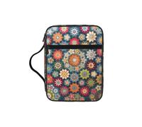 VCzsdff Borsa di immagazzinaggio della Scrittura stampata del fiore della Boemia, supporto resistente all'acqua della cancelleria, caso di studio di culto della chiesa