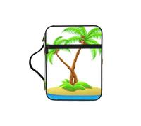 VCzsdff Borsa di immagazzinaggio della scrittura stampata dell'albero della palma 3D, supporto resistente all'acqua della cancelleria, caso di studio di culto della chiesa