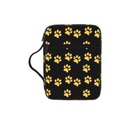 VCzsdff Borsa di immagazzinaggio delle scritture stampate con zampa di cucciolo d'oro, supporto resistente all'acqua, custodia per studio di culto della chiesa
