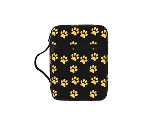 VCzsdff Borsa di immagazzinaggio delle scritture stampate con zampa di cucciolo d'oro, supporto resistente all'acqua, custodia per studio di culto della chiesa