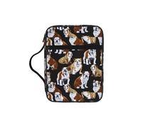 VCzsdff Borsa di immagazzinaggio delle scritture stampate dei bulldogs inglesi, supporto resistente all'acqua della cancelleria, caso di studio di culto della chiesa