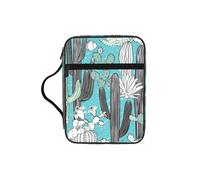 VCzsdff Borsa di immagazzinaggio delle scritture stampate del cactus della pianta tropicale, supporto resistente all'acqua, contenitore di cancelleria della chiesa di culto della chiesa