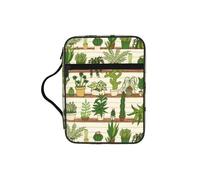 VCzsdff Borsa di immagazzinaggio delle scritture stampate della pianta tropicale di cactus, supporto resistente all'acqua della cancelleria, caso di studio di culto della chiesa