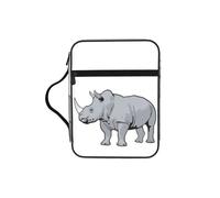 VCzsdff Borsa di immagazzinaggio delle scritture stampate di rinoceronte animale, supporto resistente all'acqua della cancelleria, caso di studio di culto della chiesa