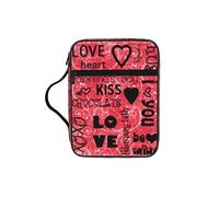 VCzsdff Borsa di immagazzinaggio stampata della Scrittura di San Valentino, supporto resistente dell'acqua della cancelleria, caso di studio di culto della chiesa