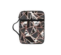 VCzsdff Borsa di immagazzinaggio stampata marmo della scrittura dell'oro rosa, supporto resistente dell'acqua della cancelleria, caso di studio di culto della chiesa