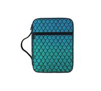 VCzsdff Borsa di stoccaggio stampata della Scrittura della scala di pesce blu, supporto resistente dell'acqua della cancelleria, caso di studio di culto della chiesa