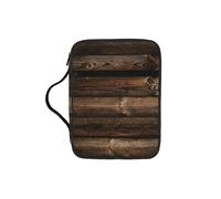 VCzsdff Borsa di stoccaggio stampata in legno marrone delle scritture, supporto resistente all'acqua della cancelleria, caso di studio di culto della chiesa