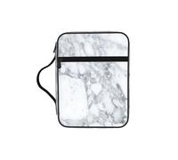 VCzsdff Borsa di stoccaggio stampata marmo nero chiaro della scrittura, supporto resistente dell'acqua della cancelleria, caso di studio di culto della chiesa