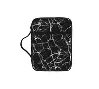 VCzsdff Borsa di stoccaggio stampata marmo nero della scrittura, supporto resistente dell'acqua della cancelleria, caso di studio di culto della chiesa