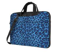 VCzsdff Borsa per computer portatile antiurto con stampa animalier pelle leopardata borsa per laptop resistente Oxford borsa a tracolla imbottita per computer per viaggi, Nero , 14 inch