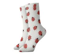 VCzsdff Calzini a pantofola antiscivolo per casa e ufficio, motivo coccinelle infinito maculato, comodi calzini antiscivolo per comfort interno