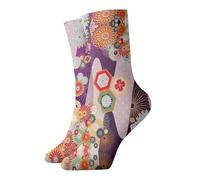 VCzsdff Calzini colorati della Boemia della peluche del fiore della casa e dell'ufficio, calzini antiscivolo accoglienti della pantofola per il