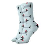 VCzsdff Calzini in peluche a forma di bassotto parigino, per casa e ufficio, comodi calzini antiscivolo per il comfort interno